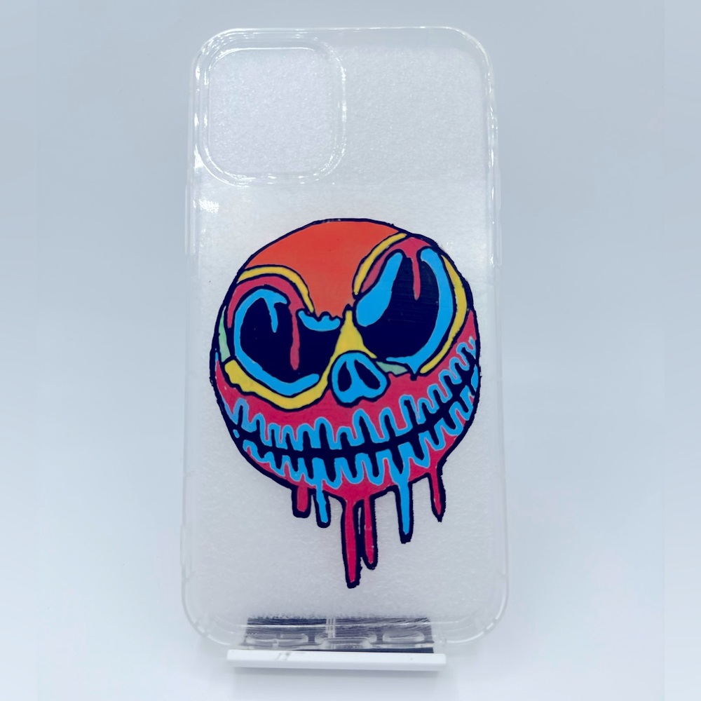 Hand painted iPhones 12  Skellington Case